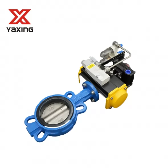 Wafer Butterfly Valve With Pneumatic Actuator DN40-DN1200